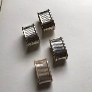 Vintage Silverplate napkin rings. Set of 4